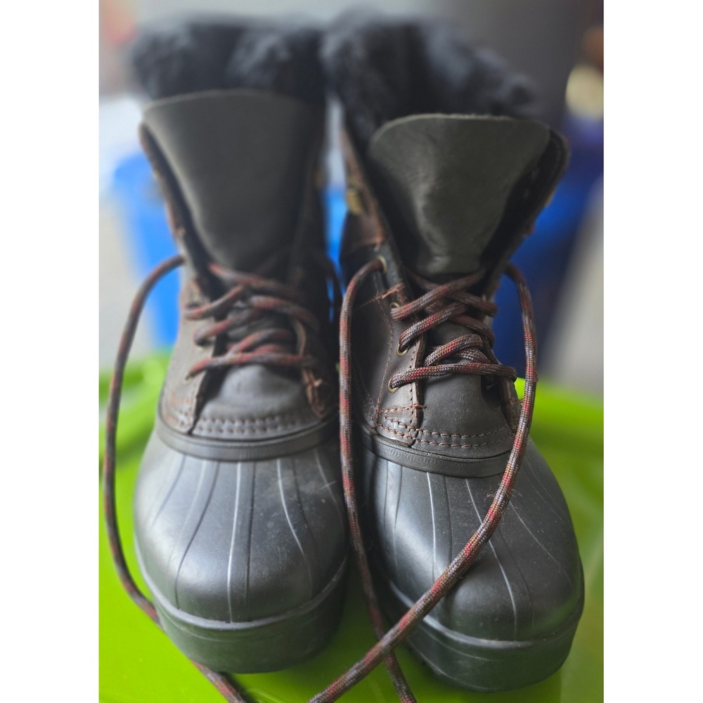Sorel Womens Brown Leather Winter Snow Boots Made in Canada Size 7